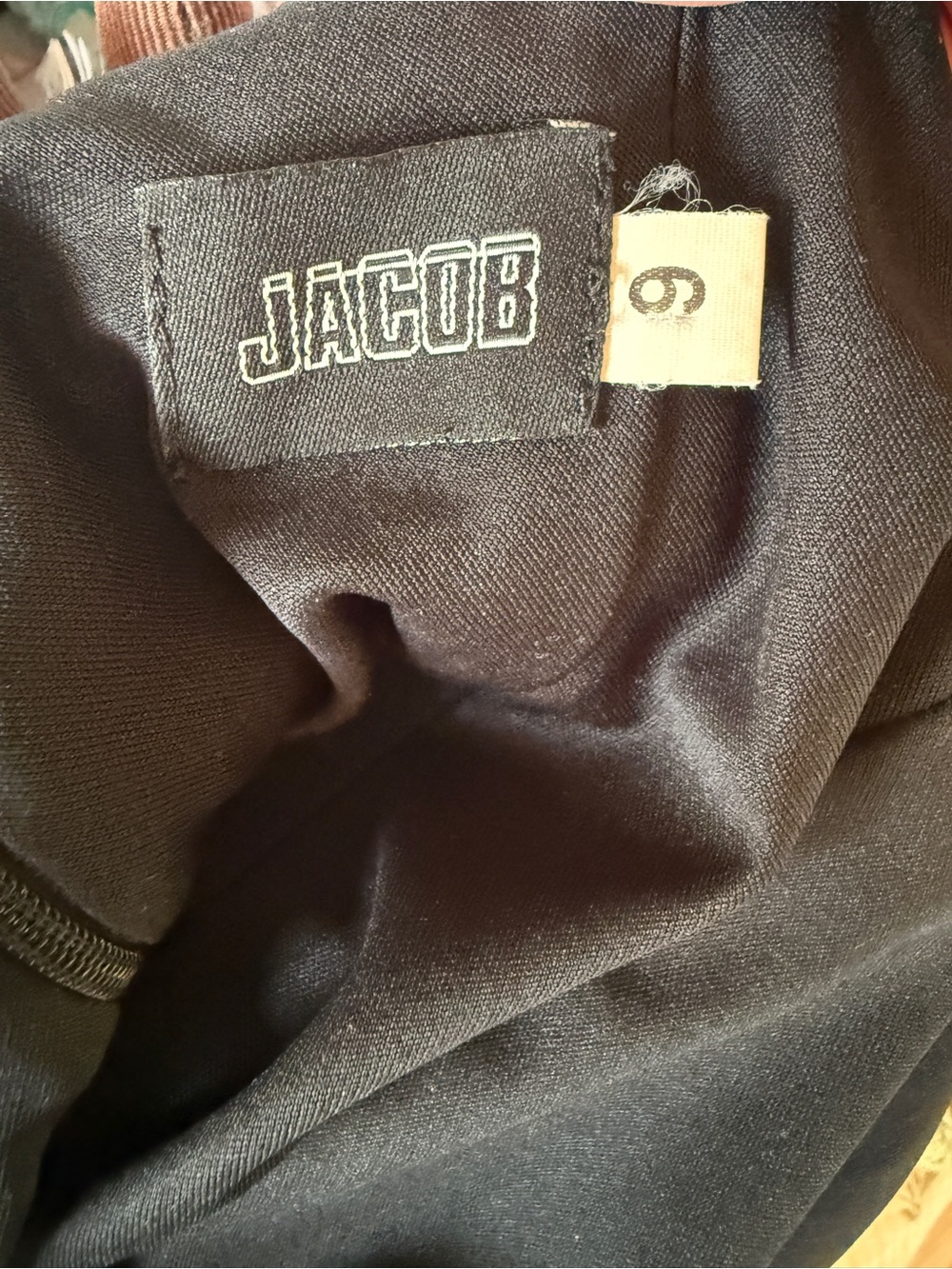 Vintage JACOB Black Midi Dress – Size 6 - Picture 6 of 7